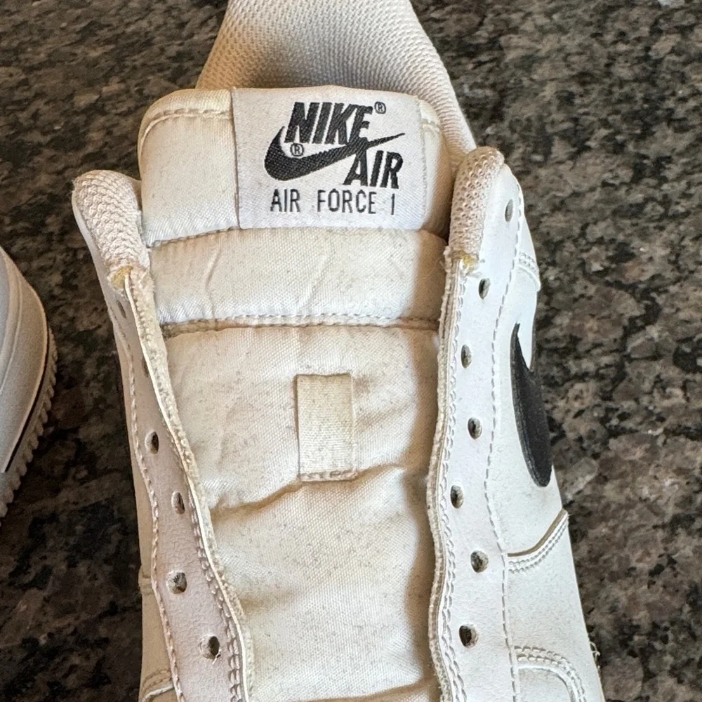 Nike Men's White and Black Air Force one Sneakers 9